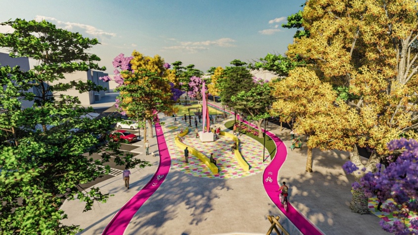 Imagem do projeto do Parque da Mulher, na Jatiúca. Foto: Divulgação