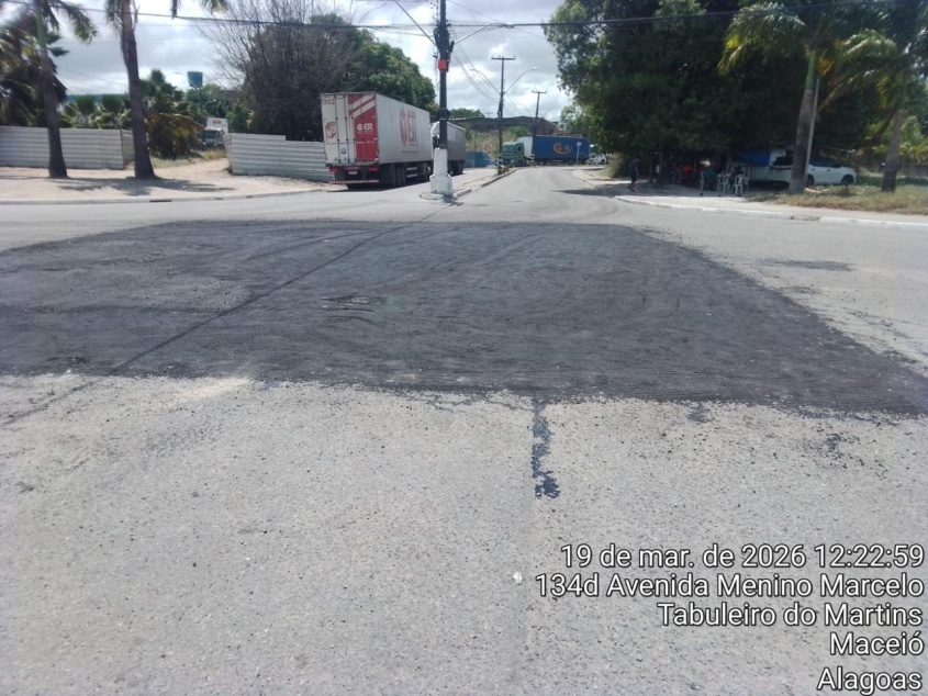Trabalho da Seminfra no Polo Multissetorial por meio da Operação Tapa-buraco. Foto: Seminfra