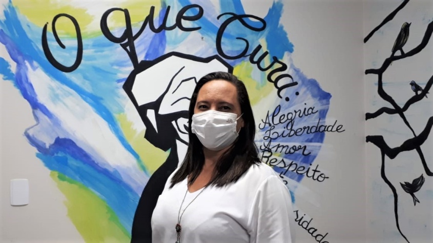 Roseane Farias, assistente social da Gerência de Atenção Psicossocial do município. Foto: Ascom/SMS
