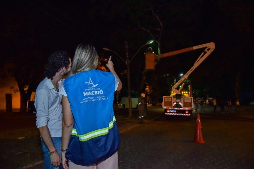 Mais de 40 pontos de luz foram recuperados na Ufal. Foto: Sima