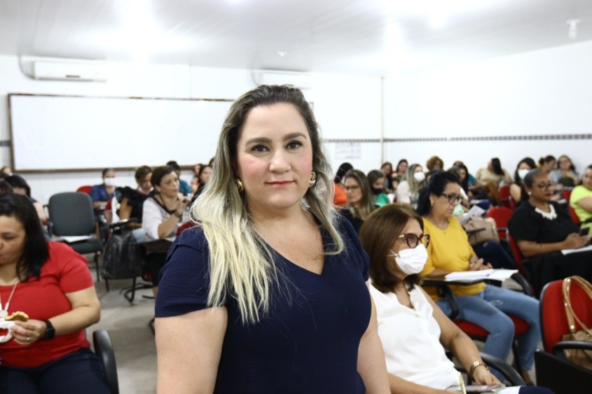 Ticiane Melo é servidora há 12 anos da Semed. Foto: Ascom Semed