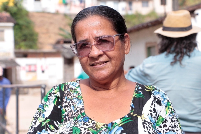 Ana Maria da Silva, moradora da Travessa Marquês de Abrantes. Foto: Wilma Andrade/Ascom Seminfra
