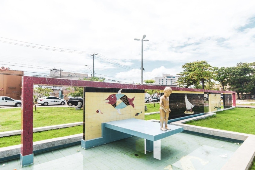 Escultura do Mijãozinho da Praça Sinimbu. Foto: Itawi Albuquerque/Secom Maceió