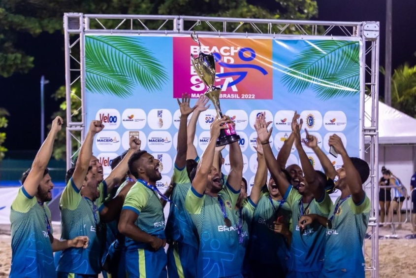Seleção do Brasil campeã. Foto: Edvan Ferreira / Secom Maceió