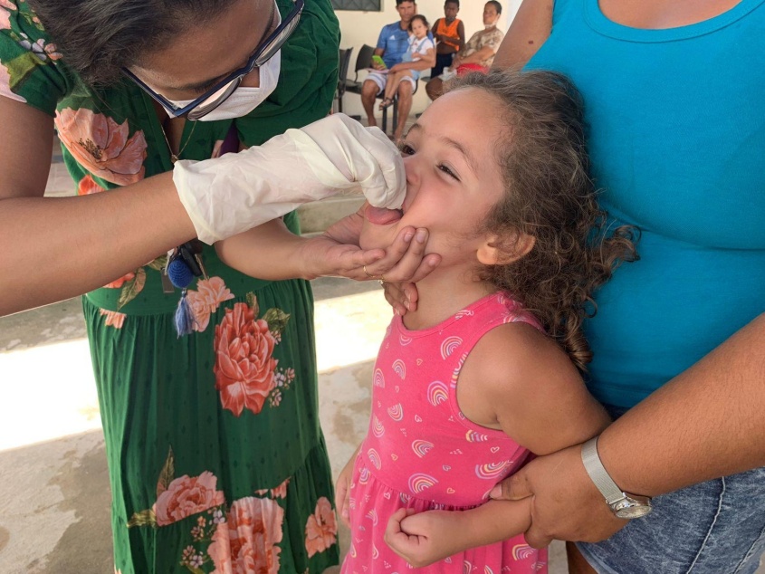 Ação reforçou importância da suplementação da vitamina A. Foto: USF São Francisco de Paula