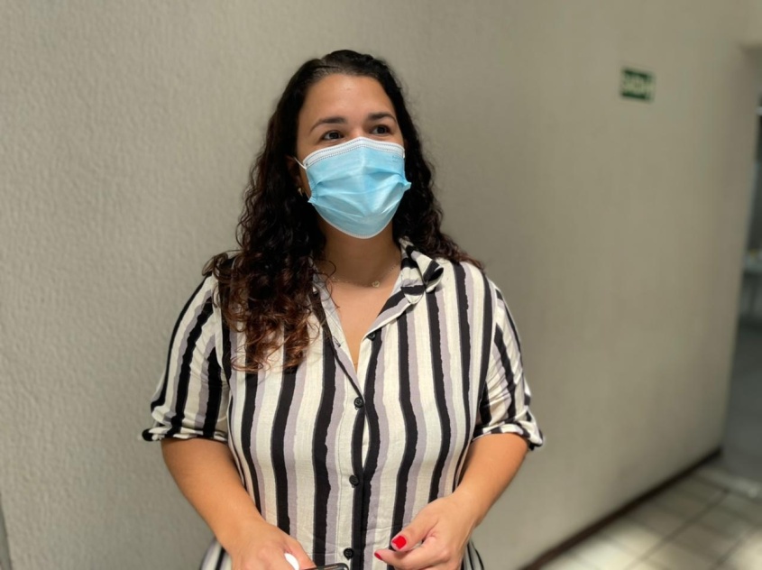 Coordenadora do Programa de Atenção Integral à Saúde do Homem, Camila Calaça.  Foto: Ascom SMS