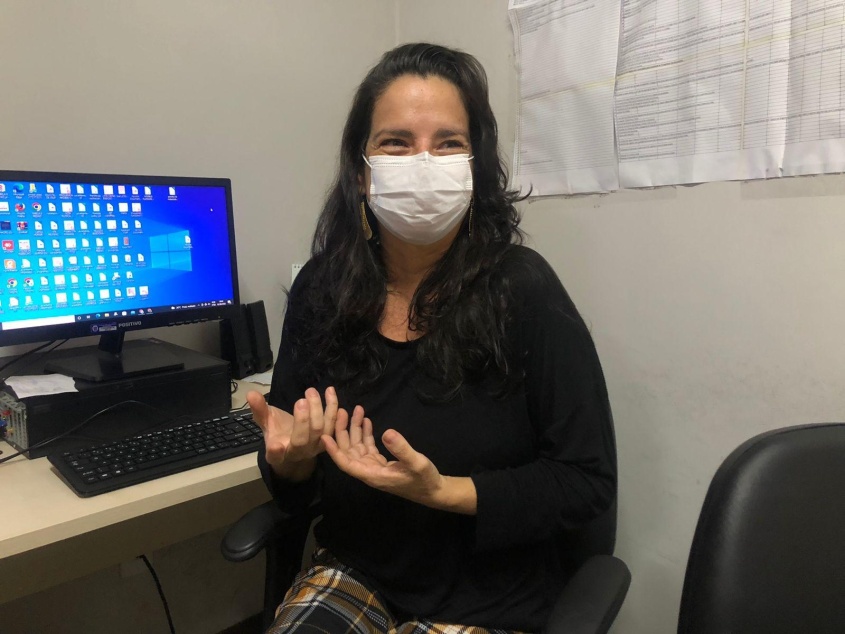 Mariana Tavares ministrou a oficina e é técnica da Gerência de Infecções Sexualmente Transmissíveis (ISTs), HIV/Aids e Hepatites Virais da SMS. Foto: Ascom SMS