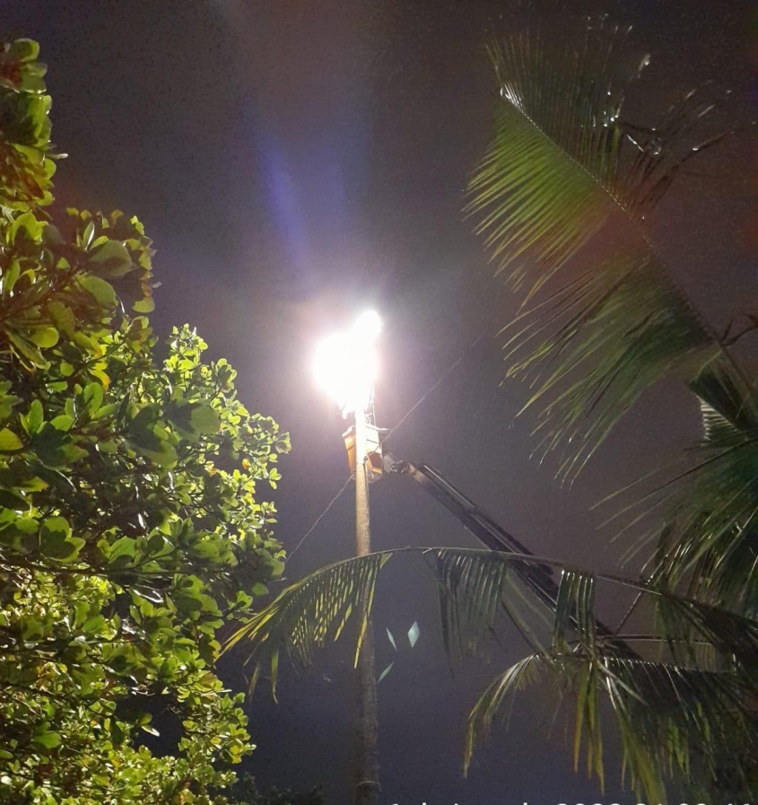 Após o reforço na iluminação área ficou mais segura para os frequentadores. Foto: Equipe Sima
