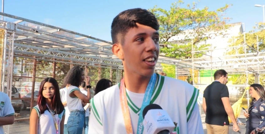 Marcos Vinícius, estudante do 8º da Escola Municipal Padre Brandão de Lima. Foto: Ascom Semed