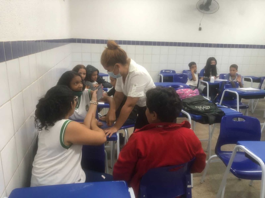 Estudantes e comunidade escolar já começaram a participar da pesquisa. Foto: cortesia
