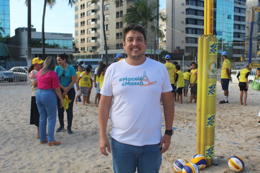 Secretário de Educação de Maceió acompanhou a atividade. Foto: Vinicius Moreira/Ascom Semed