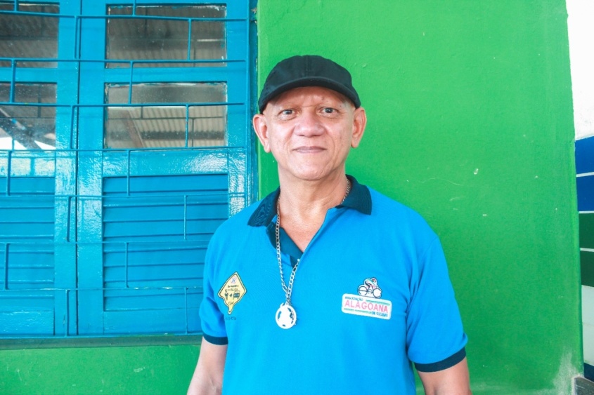 Coordenador  do Pedala Alagoas Higino Vieira. Foto: Clara Canuto (estagiária)/Ascom Semed