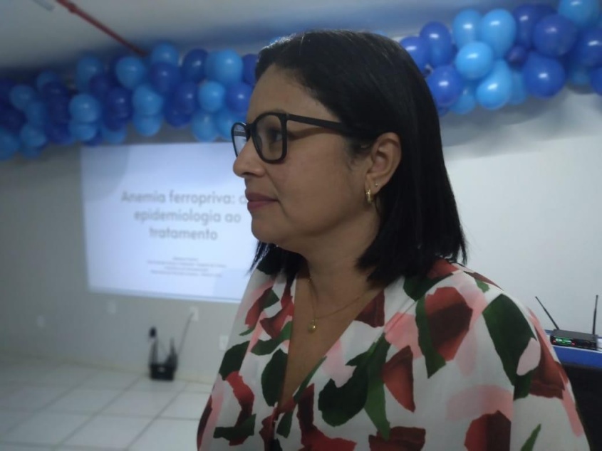 Médica pediatra da UBS Djalma Loureiro, Daniela Martins, ressaltou na palestra o tema da obesidade infantil. Foto: Ascom SMS