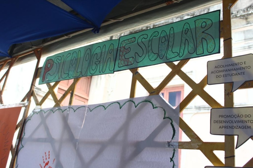 Estande de Psicologia Escolar. Foto: Clara Canuto (estagiária)/Ascom Semed