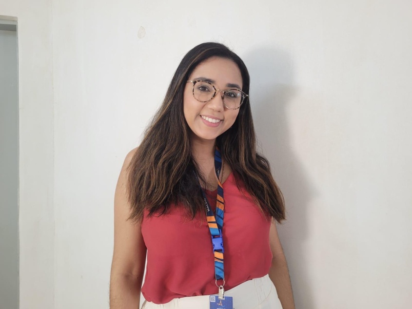 Camila Alves, enfermeira da Gerência Técnica de Desenvolvimento e Desempenho do Servidor da SMS. Foto: Ascom SMS