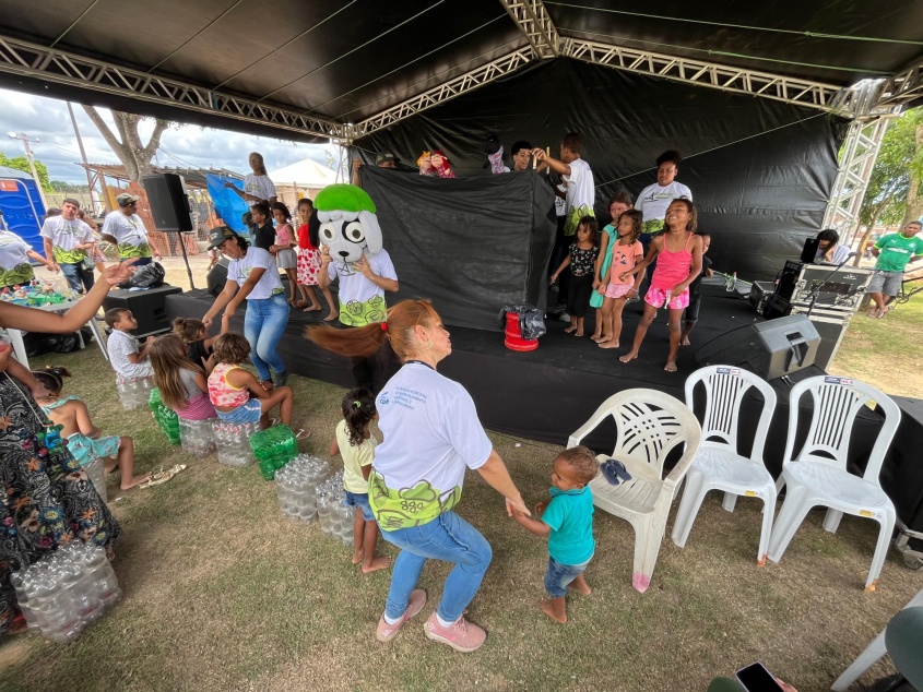 Ação teve brincadeiras para o público infantil. Foto: Ascom Alurb