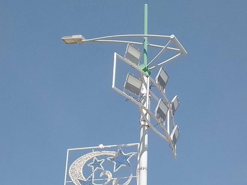 Total de 42 refletores estão sendo instalados. Foto: Ascom Ilumina