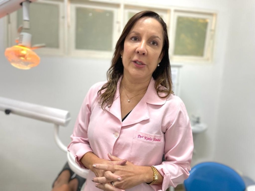 Karla Amaral, especialista em DTM/DOF no município. Foto: Polyanna Monteiro/Ascom SMS