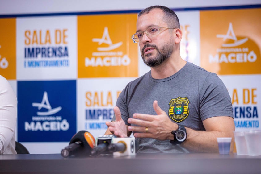 André Costa, titular do DMTT, esclareceu sobre as alterações no trânsito de Jaraguá. Foto: Itawi Albuquerque/Secom Maceió