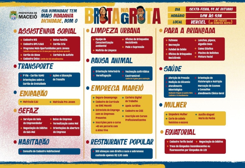 Atendimentos do Brota na Grota no Vergel do Lago