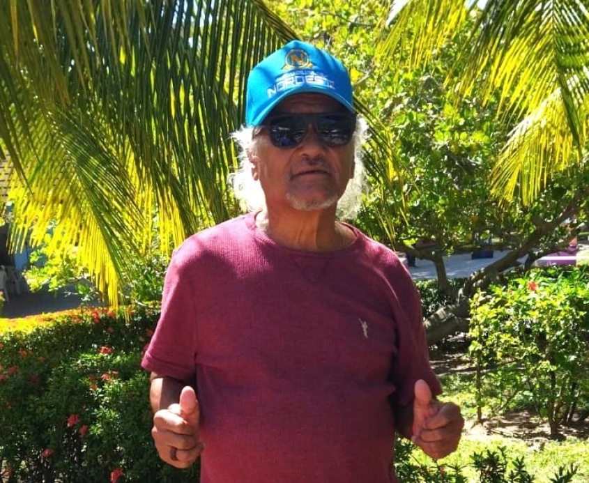 José Pontes, de 72 anos, se divertiu durante o encontro. Foto: Cortesia