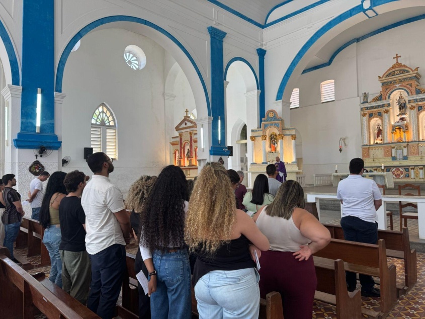 Servidores da Seminfra e do IPLAM participam de Missa de Ação de Graças. Foto: Julya Beatriz/ Ascom Seminfra
