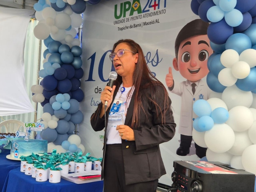 Luzalaneide Souza, diretora-geral da UPA Trapiche da Barra. Foto: Ascom SMS