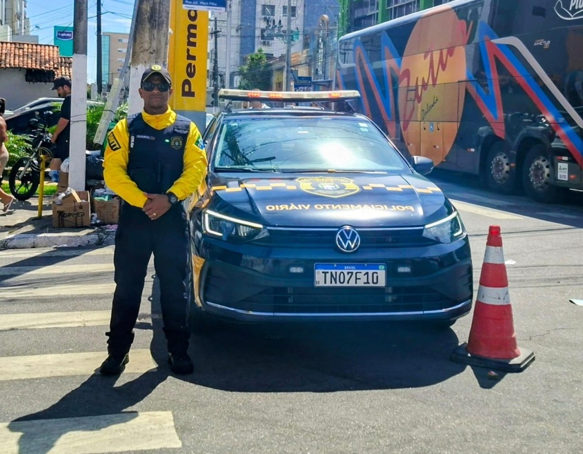 Wagner Amaral é um dos 206 agentes de trânsito de Maceió. Foto: Arquivo Pessoal