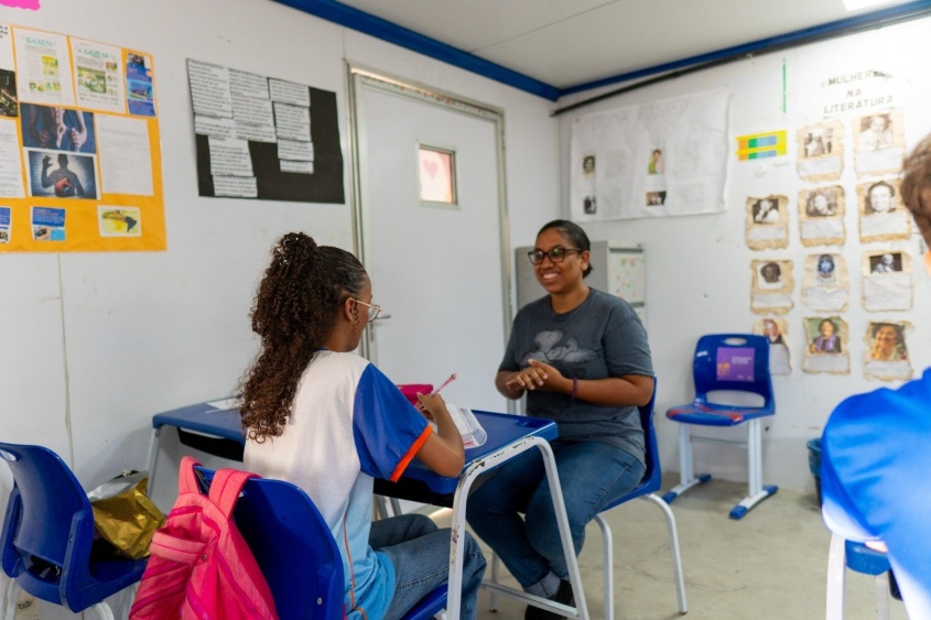 Ensino de Libras na Escola Municipal Padre Pinho. Foto: CAio Cruz/ Ascom Semed