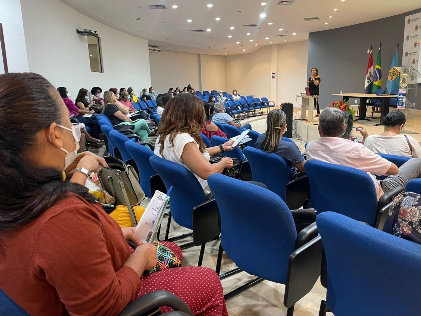 Participantes receberam informações sobre saúde mental na adolescência. Foto: Ascom SMS