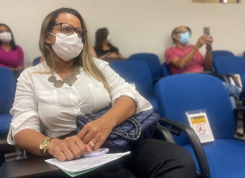 Agente comunitária de saúde, Elisabete Santos, aprovou o evento. Foto: Ascom SMS