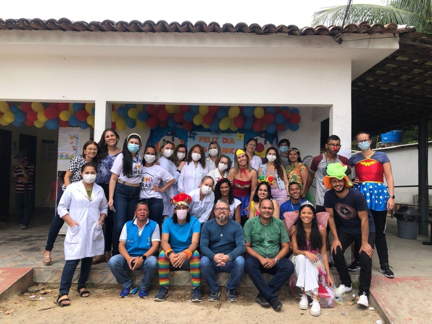 Equipe responsável pelo Dia das Crianças na Unidade Rosane Collor. Foto: USF Rosane Collor