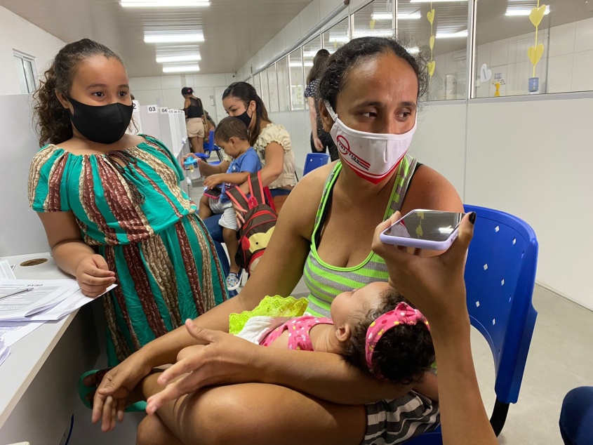Katiane da Costa beneficiária do Bolsa Família. Foto: Ascom Semas