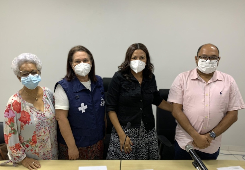 Mesa diretora do Conselho Municipal de Saúde (Foto: Ascom SMS)