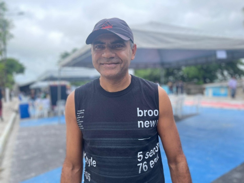 Morador do Vergel do Lago, Gilvan Gomes, participou da ação em defesa do meio ambiente. Foto: Ascom SMS