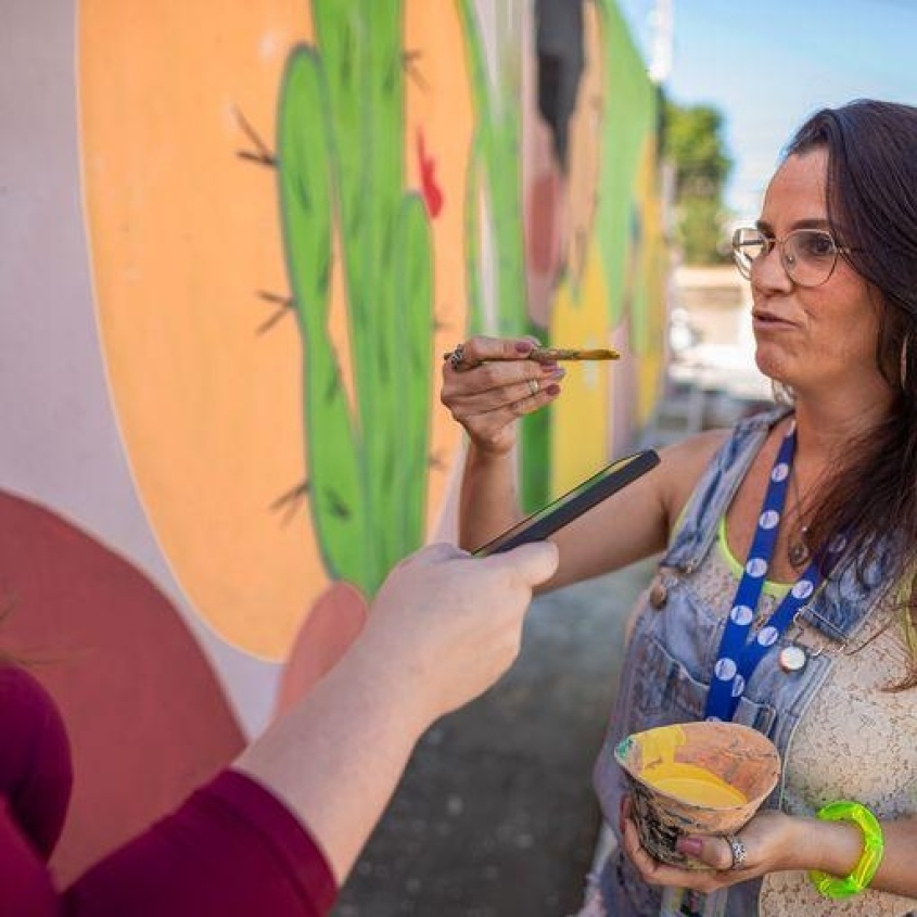 Artista visual Lais Lima. Foto: Alisson Frazão/Secom Maceió