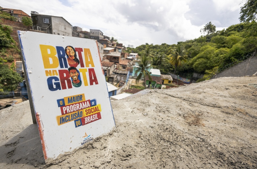 Grota do Ouro Preto recebe obra de contenção de encosta da Prefeitura de Maceió