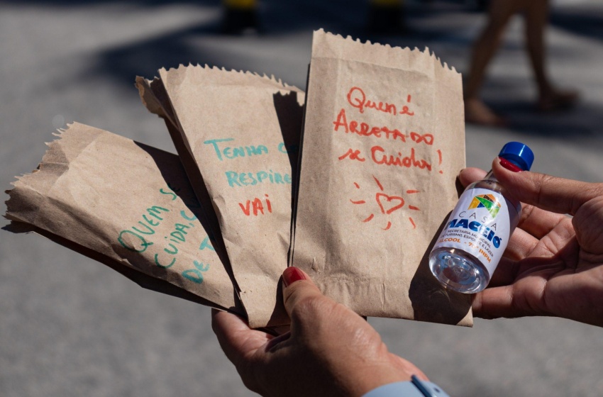 Turismo distribuiu mais de mil máscaras de proteção em ação na Rua Fechada