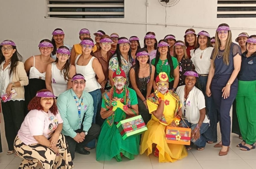 Servidoras da Semdes participam de ação de conscientização sobre violência contra a mulher
