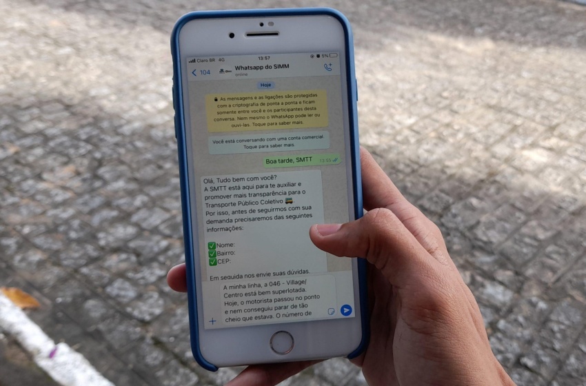 Com um mês de atendimento, WhatsApp da SMTT resolve 7 de cada 10 solicitações