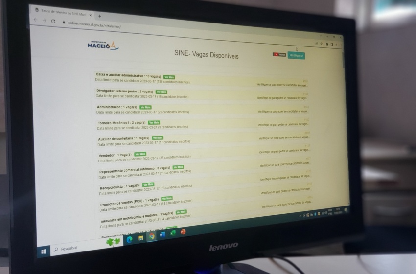 Sine Maceió oferta 498 oportunidades no mercado de trabalho nesta segunda (20)
