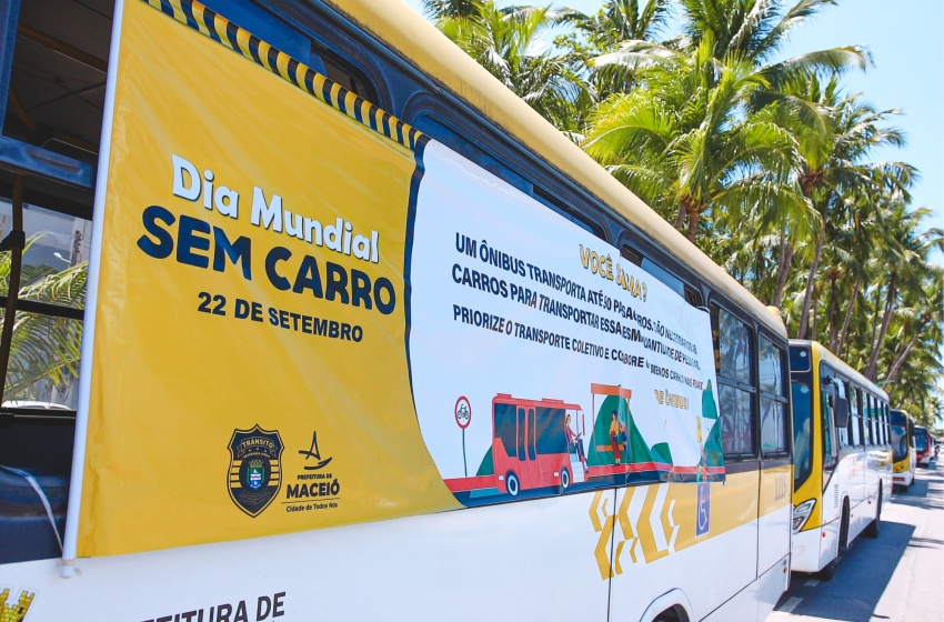 SMTT realiza ações na orla e no Centro de Maceió no Dia Mundial sem Carro