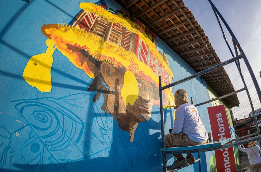 Projeto 'Colorir é Massa' democratiza arte e cultura na região da Levada