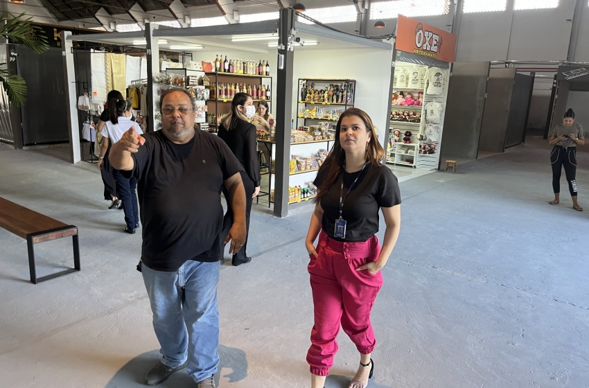 Equipe da Semtabes conhece novo espaço da Economia Solidária no Mercado 31