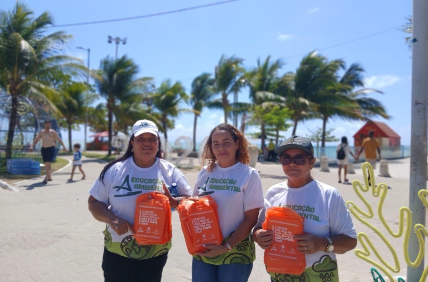 Ações do Projeto Praia Limpa fortalecem limpeza na orla de Maceió