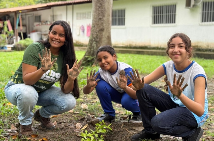 Projeto Arborizar é Massa leva educação ambiental e plantio para escola municipal