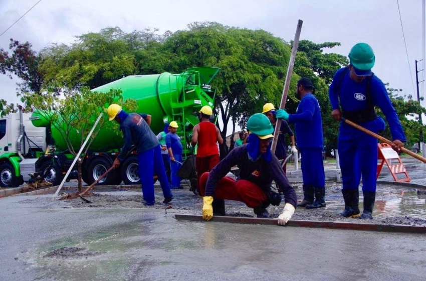 Parque da Mulher recebe nova etapa de concretagem em calçadão
