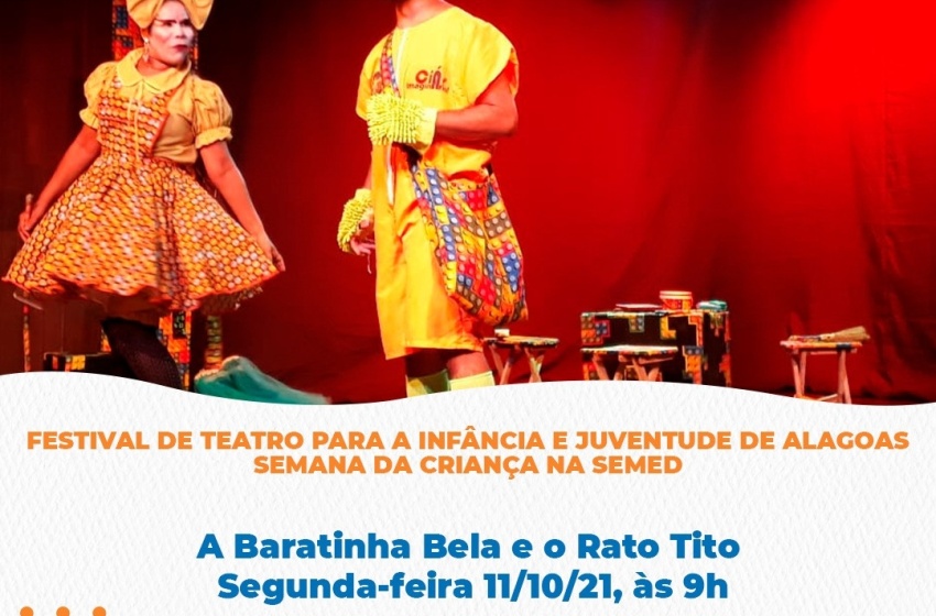 Educação terá programação com peças teatrais infantis durante semana do dia das crianças