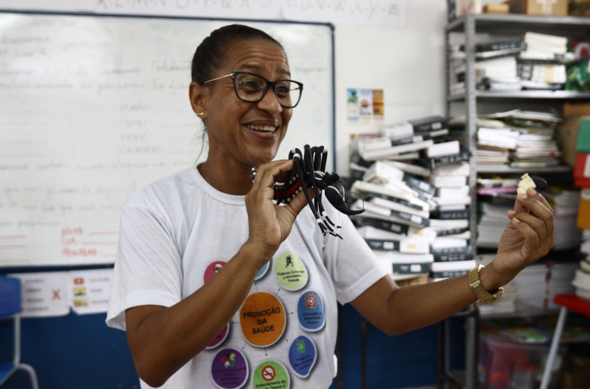 Estudantes da Escola Municipal Cícera Lucimar participam de atividades sobre saúde ambiental