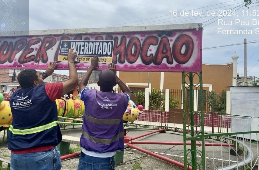 Segurança Cidadã interdita parque de diversões ilegal na Chã da Jaqueira